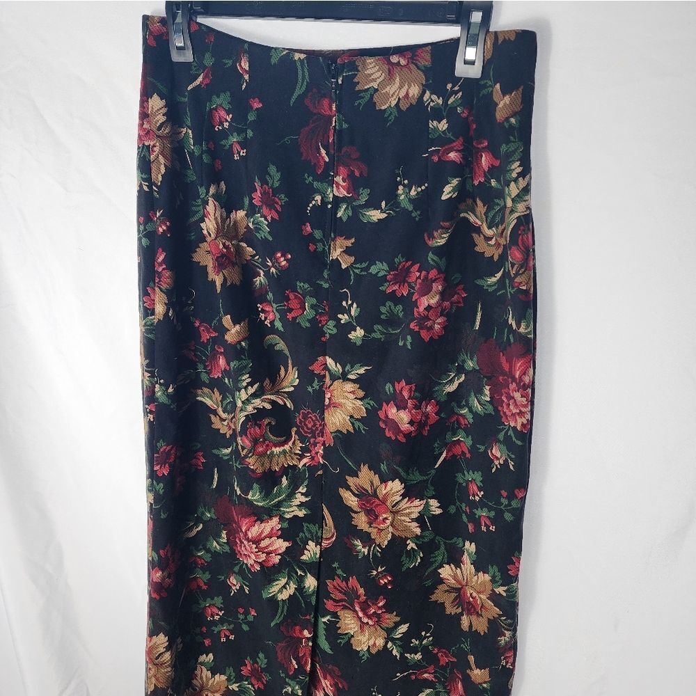 Vintage Romantic Floral Size 10 Tapestry Look Skirt Fairy Goth Whimsigoth Vamp